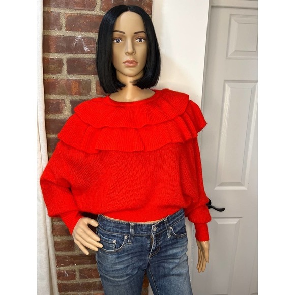 Zara Cropped Ruffled Sweater - Picture 2 of 8